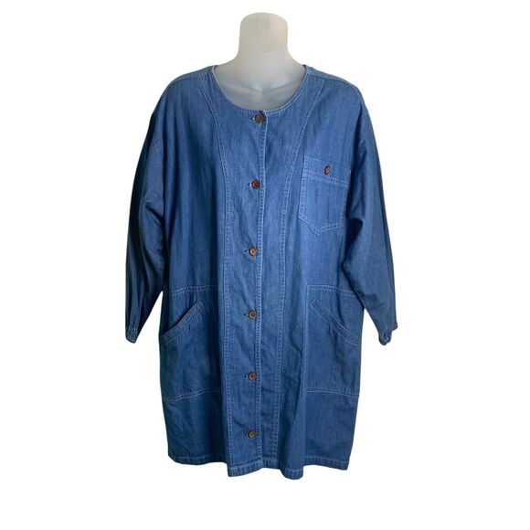 Vintage Renoma Paris Japan Apron Association Utility Jacket Denim Streetwear XL - Picture 5 of 16